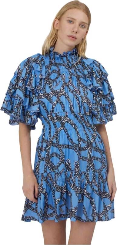 Silvian Heach Bedrukte korte jurk Blauw Dames