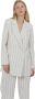Silvian Heach Gestreepte dubbelrij blazer Beige Dames - Thumbnail 2