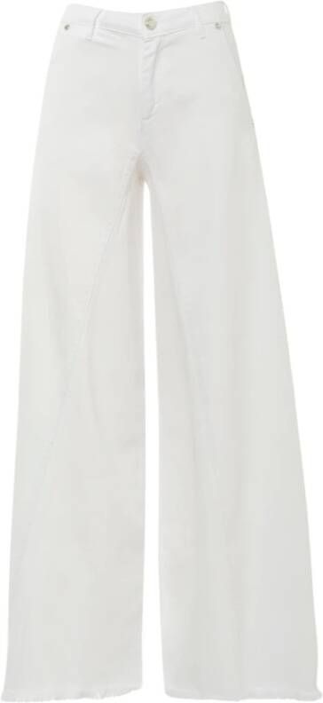 Silvian Heach Brede jeans met een scheve rand Wit Dames