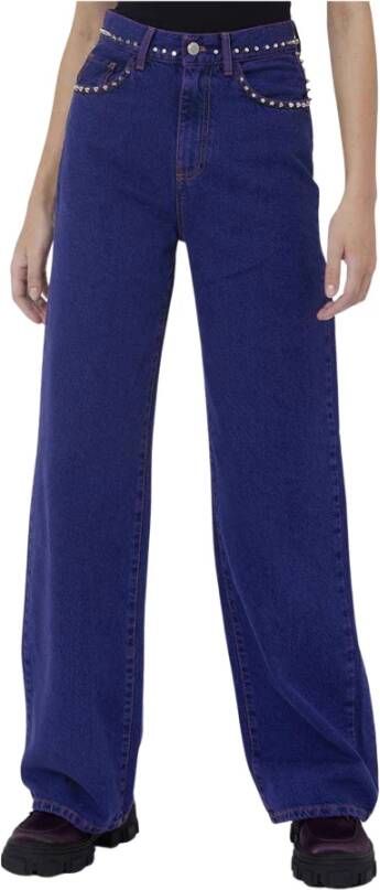 Silvian Heach Brede jeans Paars Dames
