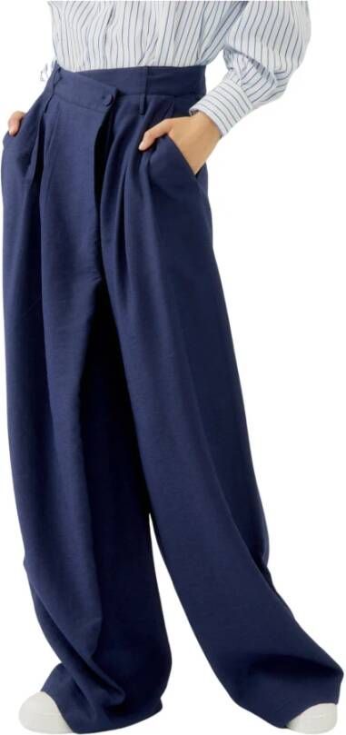 Silvian Heach Broek met gedecentraliseerde sluiting Blauw Dames