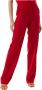 Silvian Heach Broek met hoge taille en rechte pijpen Rood Dames - Thumbnail 1