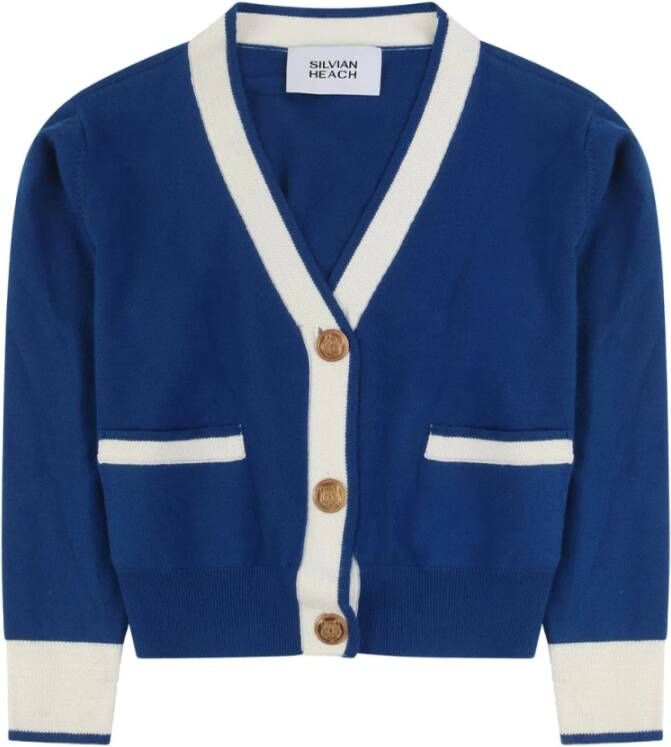 Silvian Heach Cardigan met contrastafwerking Blauw Dames