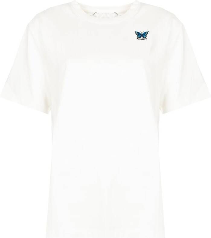 Silvian Heach Casual Butterfly T-Shirt White Dames