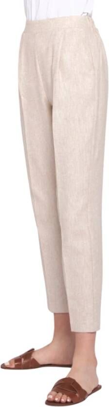 Silvian Heach Cigarette Trousers With Pleats Beige Dames