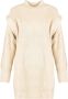 Silvian Heach Comfortabele Gebreide Midi Jurk Beige Dames - Thumbnail 2