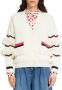 Silvian Heach Contrast Decor Cardigan White Dames - Thumbnail 1