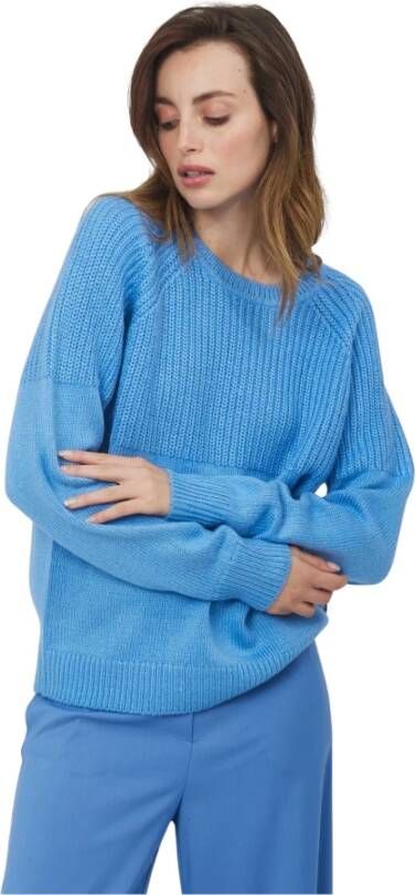Silvian Heach Crewneck sweater with decoration Blauw Dames