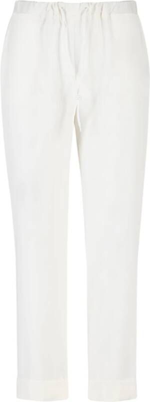 Silvian Heach Cropped Trousers Wit Dames
