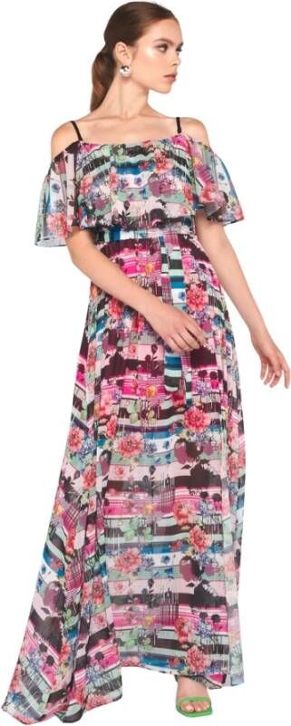 Silvian Heach Off-shoulder maxi-jurk Grace zwart - Foto 1