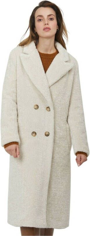 Silvian Heach Double-breasted faux fur coat Beige Dames