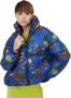 Silvian Heach Oversized bomberjack met afdrukken Blauw Dames - Thumbnail 1