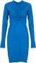 Silvian Heach Slim dress with drapery Blauw Dames - Thumbnail 3