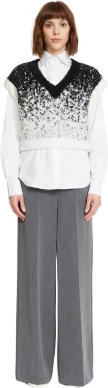 Silvian Heach Gebreid Vest met V-hals en Decoratieve Gradiënt Meerkleurig Dames