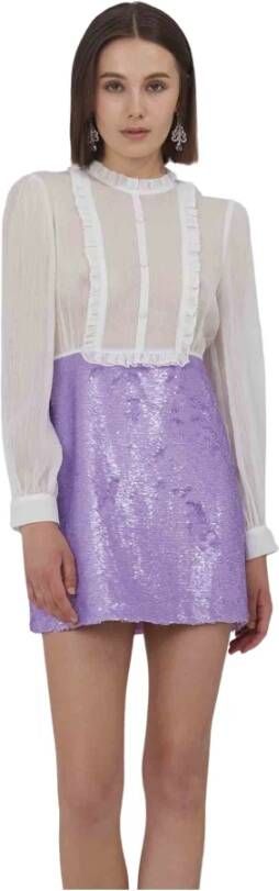 Silvian Heach Korte jurk met halfdoorzichtige blouse Multicolor Dames