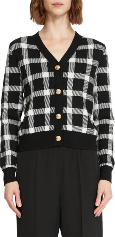 Silvian Heach Geruite Cardigan Zwart Dames
