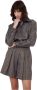 Silvian Heach Geruite jumpsuit met klikkraag Grijs Dames - Thumbnail 3