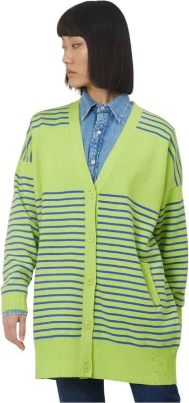 Silvian Heach Gestreept vest met knoppen Groen Dames
