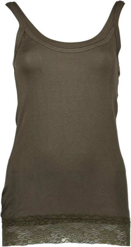 Silvian Heach Groene Kant Tanktop met Logo Green Dames