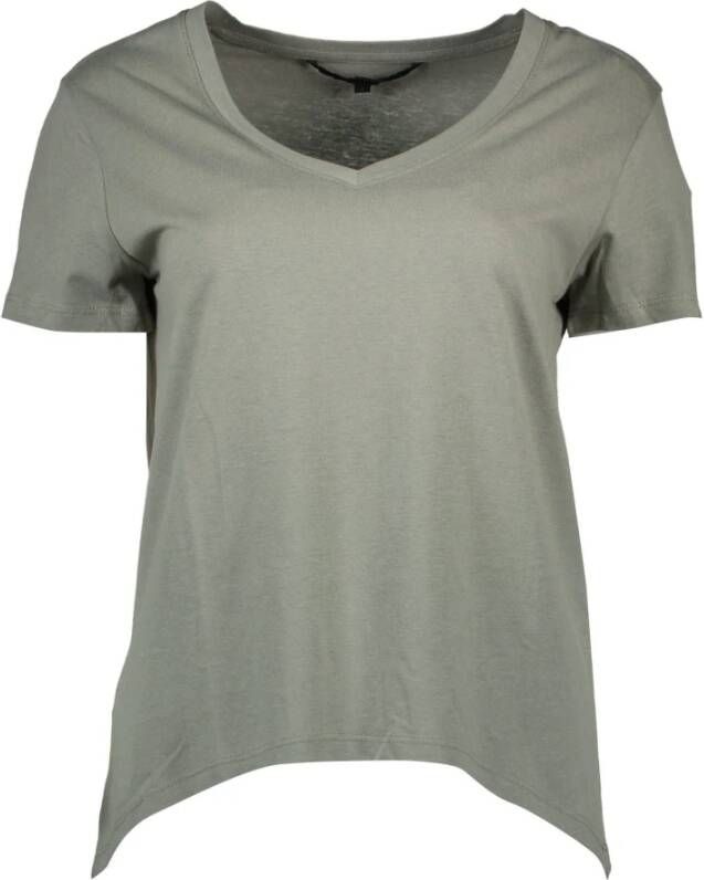 Silvian Heach Groene Katoenen V-Hals T-Shirt Groen Dames