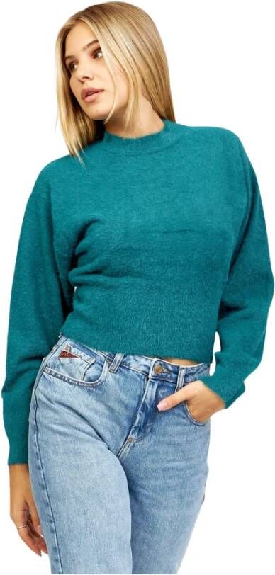 Silvian Heach Groene Korte Pullover met Uitgesneden Achterkant Green Dames