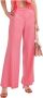 Silvian Heach Roze Wijde Pijp Broek Red Dames - Thumbnail 1