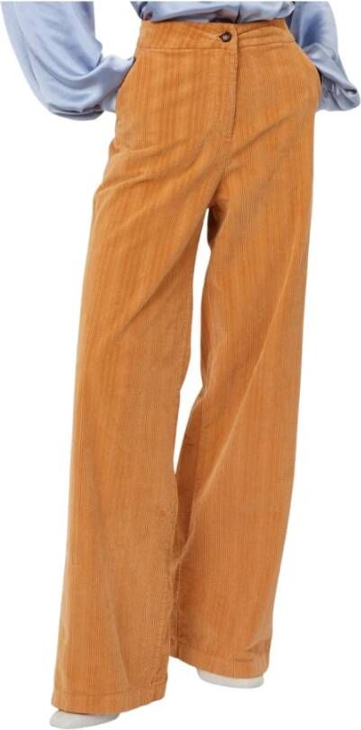 Silvian Heach Hoog getailleerde gestreepte broek Orange Dames