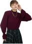 Silvian Heach High neck sweater with ruffles Rood Dames - Thumbnail 2