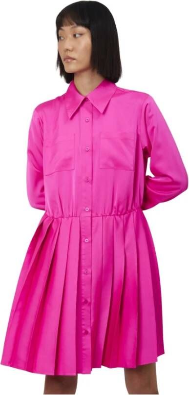 Silvian Heach Kleed met knoppen en geplooide rok Roze Dames