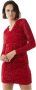 Silvian Heach Korte aansluitende jurk met micro pailletten Rood Dames - Thumbnail 1