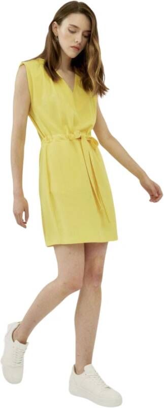 Silvian Heach Korte jurk met trekkoord Yellow Dames