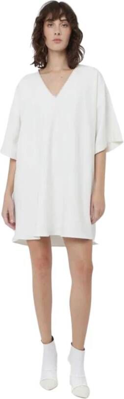 Silvian Heach Rhinestone Oversized Jurk White Dames