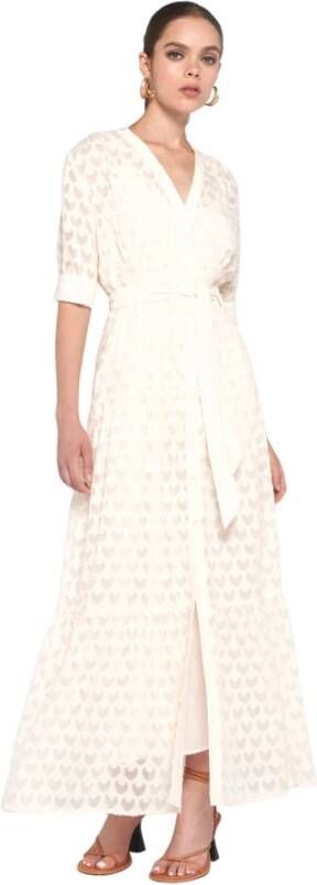 Silvian Heach Long Dress With TON SUR TON Print Wit Dames