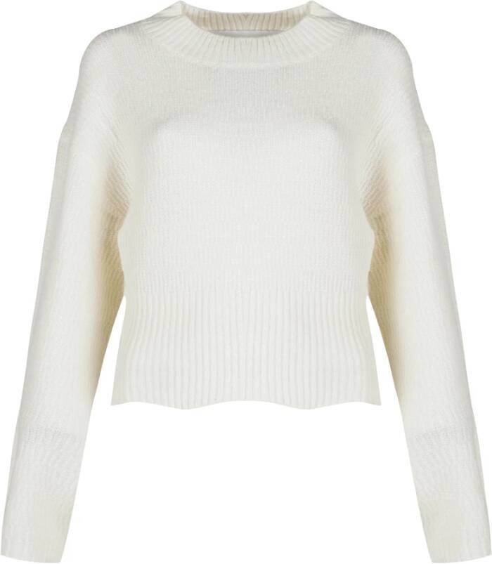 Silvian Heach Ribbed turtleneck with wide sleeves Wit Dames