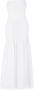 Silvian Heach Maxi Jurk met Bandeau Stijl en Zijkanten Splitten White Dames - Thumbnail 2