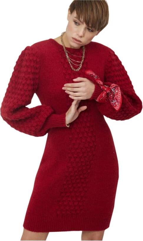 Silvian Heach Mini -jurk met gebreide decoratie Rood Dames