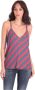 Silvian Heach Gestreepte V-hals Top Multicolor Dames - Thumbnail 1