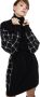 Silvian Heach Over jersey dress with belt Zwart Dames - Thumbnail 2