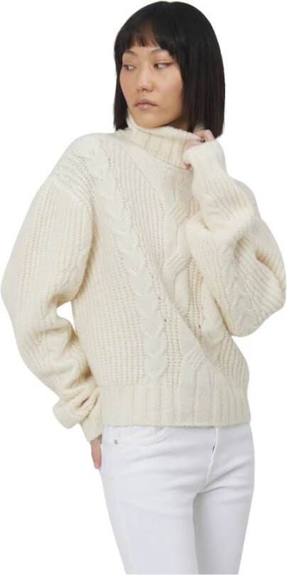 Silvian Heach Oversized cable knit sweater Wit Dames