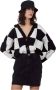 Silvian Heach Ruimvallende Geruite Cardigan Black Dames - Thumbnail 1