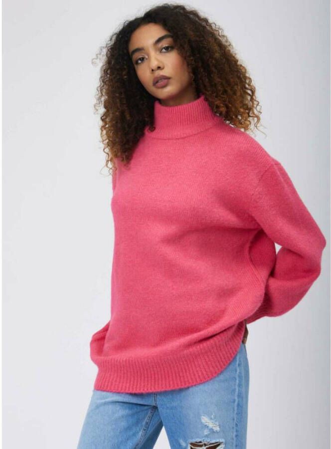 Silvian Heach Oversized turtleneck sweater Roze Dames