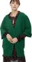 Silvian Heach Trendy V-hals Cardigan met Pailletten en Metallic Draad Green Dames - Thumbnail 2