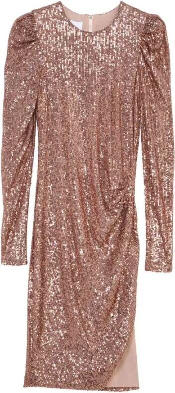 Silvian Heach Pailletten Versierde Choker Jurk Beige Dames
