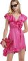 Silvian Heach Portemonnee jurk met rouches Roze Dames - Thumbnail 1