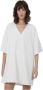 Silvian Heach Rhinestone Oversized Jurk White Dames - Thumbnail 1