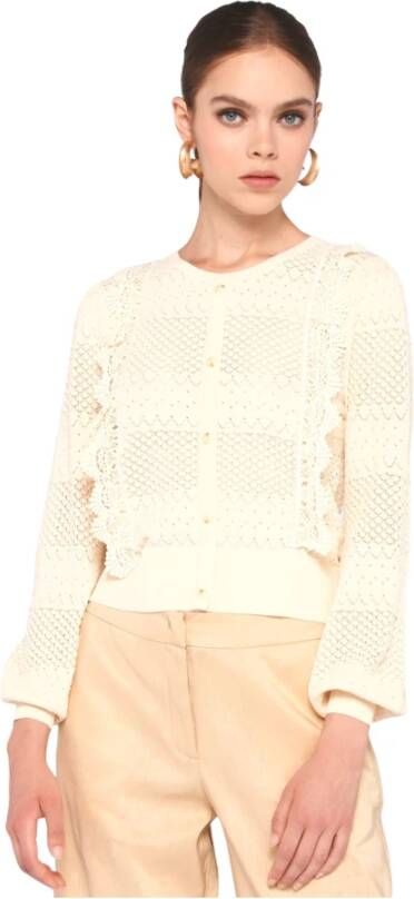 Silvian Heach Round-neck Knitwear Wit Dames