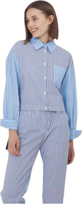 Silvian Heach Camicia CON Fantasia A Contrasto Blauw Dames