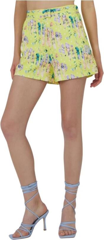 Silvian Heach Printed Shorts Geel Dames