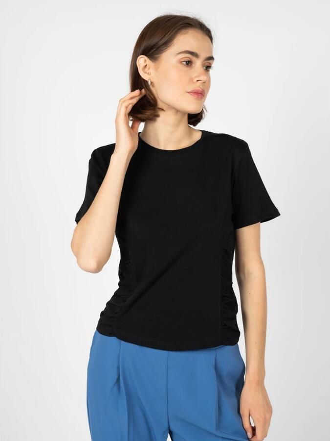 Silvian Heach Aansluitend T-Shirt met Ronde Hals Black Dames - Foto 2