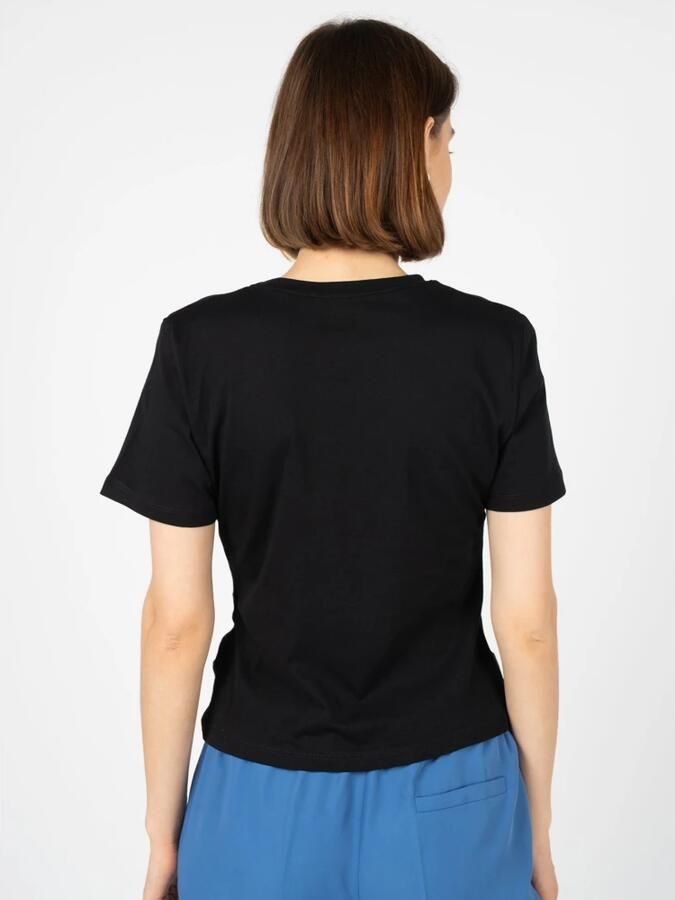 Silvian Heach Aansluitend T-Shirt met Ronde Hals Black Dames - Foto 3